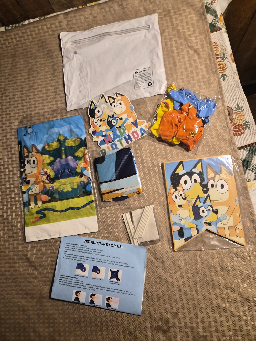 Bluey Birthday Party Decorations Set